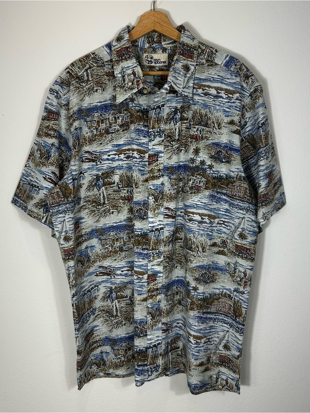 Reyn Spooner XXL Eddy Y Plantation Days Button down Hawaii Aloha Sugarcane